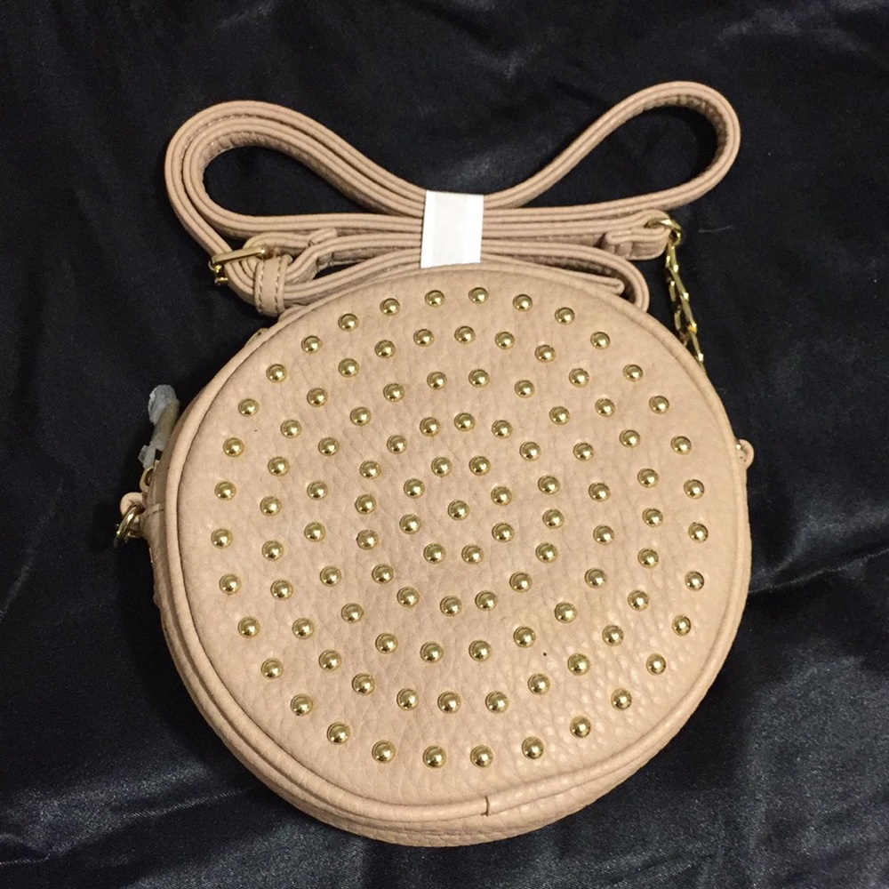 Neiman Marcus studded canteen Crossbody bag
